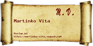 Martinko Vita névjegykártya